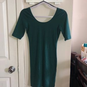Green mini dress